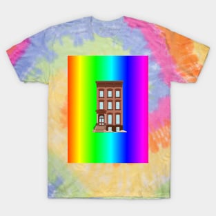 Rainbow Pride Brownstone House T-Shirt